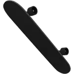 black skateboard